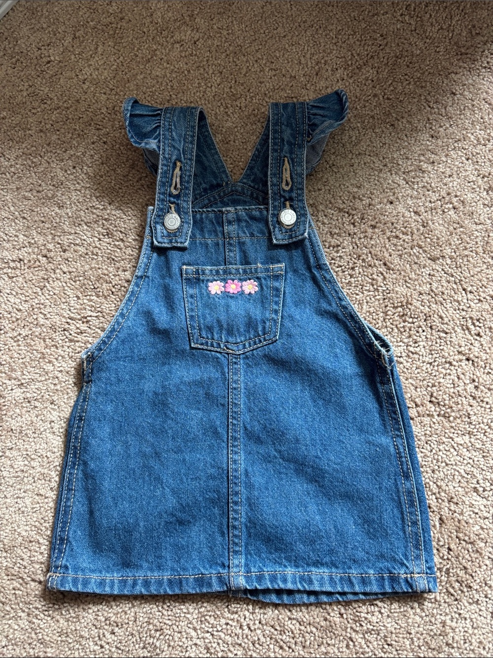 NWOT Baby Girl Overall Dress -Old Navy Size 12-18 Months